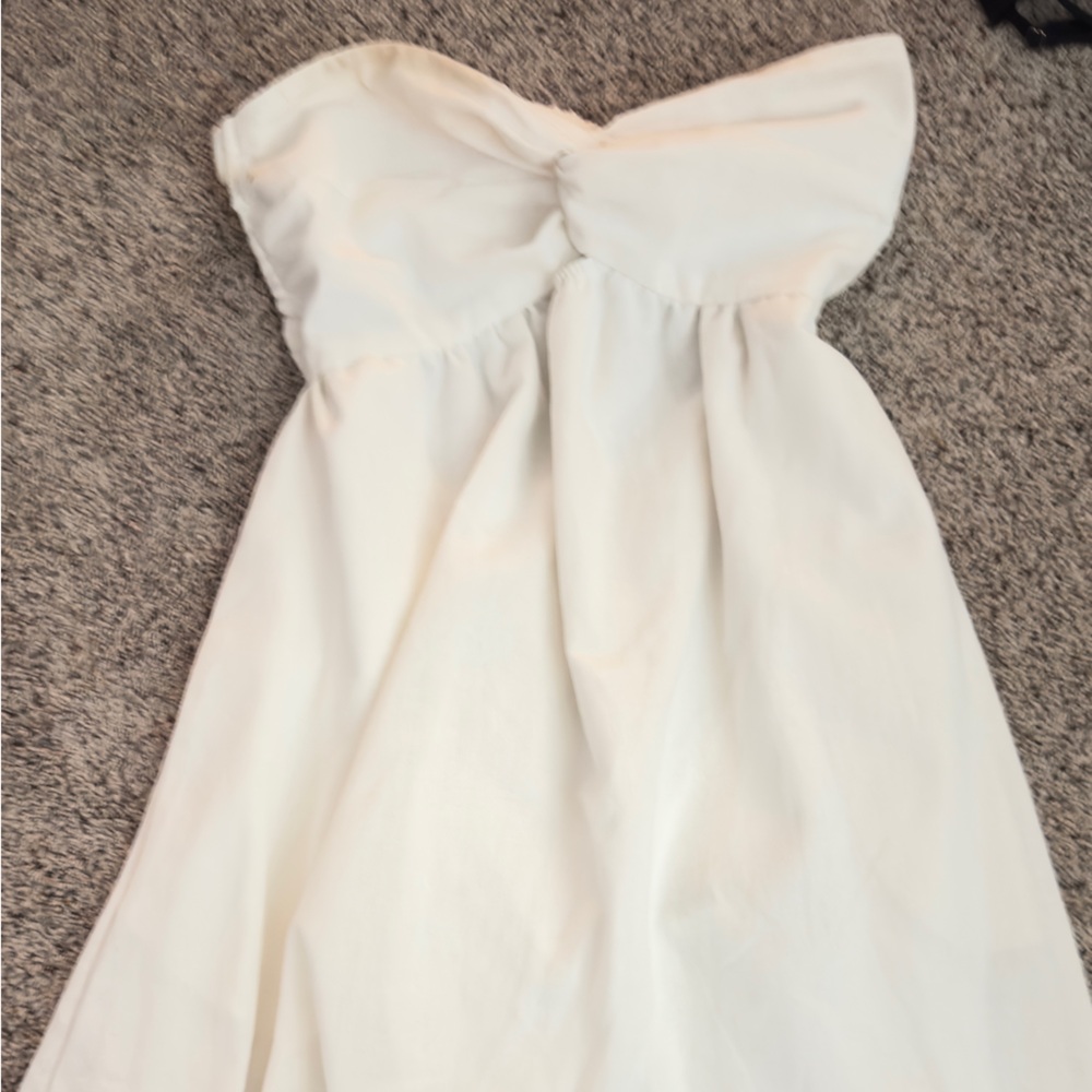 SHEIN Strapless White Dress